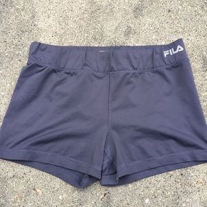 Grey Spandex FILA Brand Athletic Shorts